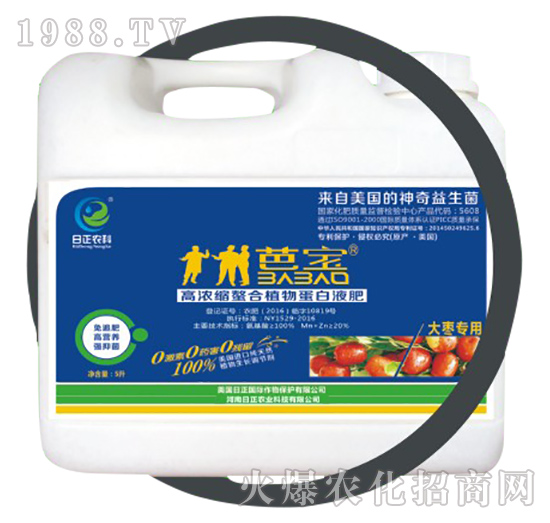 大棗專用（桶）-高濃縮螯合植物蛋白液肥-日正農(nóng)科