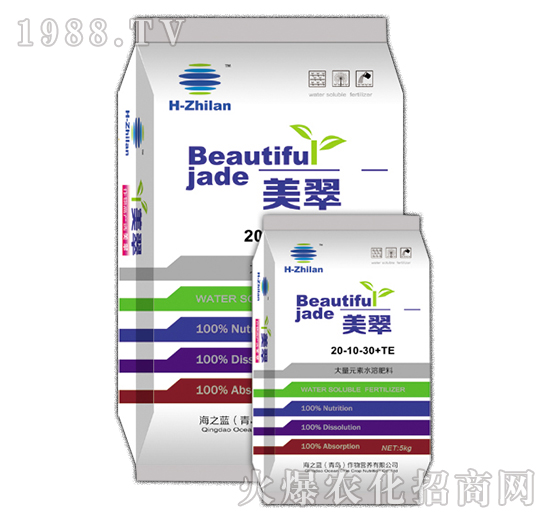 大量元素水溶肥料20-10-30+TE-美翠-海之藍