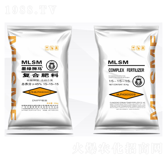 硫酸鉀型復合肥料15-15-15-墨綠獅馬-苗苒農化