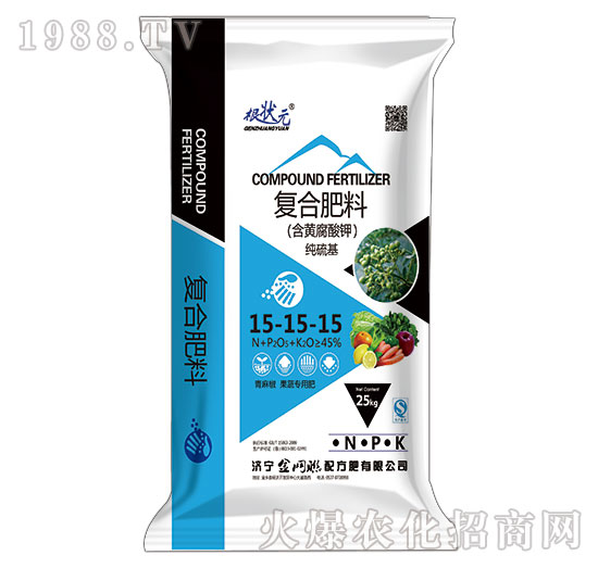 青麻椒果蔬專(zhuān)用復(fù)合肥料15-15-15-根狀元-金網(wǎng)聯(lián)
