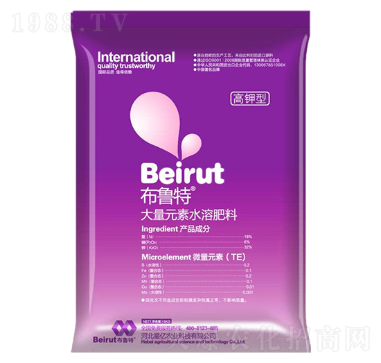 高鉀型大量元素水溶肥料18-6-32-布魯特-藍禾生物