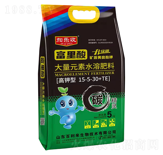 高鉀型大量元素水溶肥料15-5-30+TE 加樂(lè)收 百利來(lái)