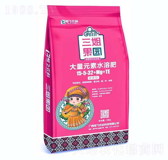 膨果型大量元素水溶肥料15-5-32+Mg+TE-三姐果園-恒飛農業(yè)