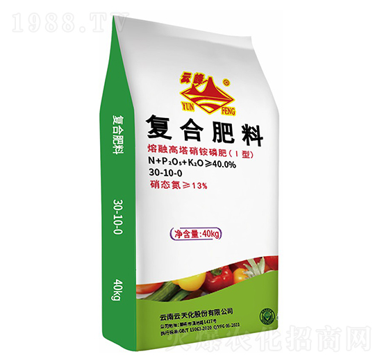 熔融高塔硝銨磷復合肥料30-10-0-云峰化工