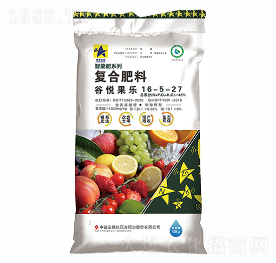 復(fù)合肥料16-5-27-谷悅果樂-紅四方
