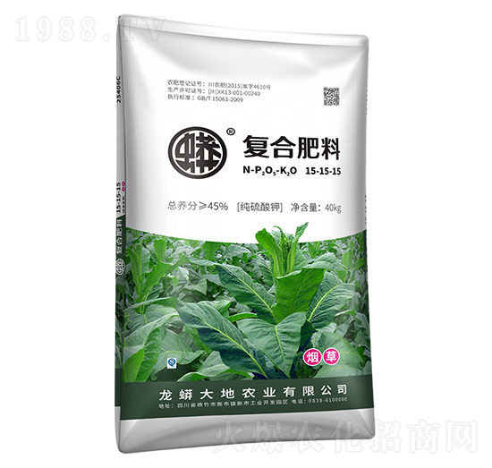 蟒牌煙草專用復合肥肥15-15-15-龍蟒磷化工