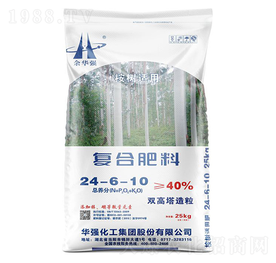 桉樹適用雙高塔造粒復(fù)合肥料24-6-10-余華強(qiáng)-華強(qiáng)化工集團(tuán)