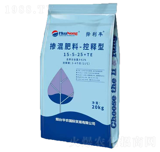 摻混肥料-控釋型15-5-25+TE-擇利豐-華農(nóng)國(guó)際
