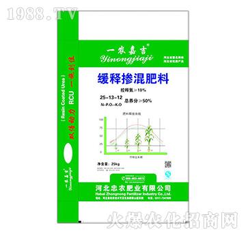 緩釋摻混肥料25-13-12-一農(nóng)嘉吉-忠農(nóng)肥業(yè)