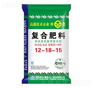 高濃度硫酸鉀復合肥料12-18-15-祥云化工