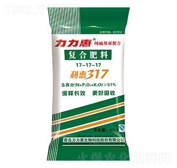 純硫基雙螯合復(fù)合肥料17-17-17-利惠317-力力惠生態(tài)